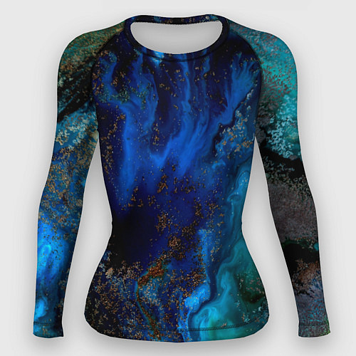 Женский рашгард Жидкие холодные краски / 3D-принт – фото 1