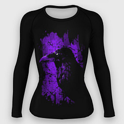 Рашгард женский Dark purple raven, цвет: 3D-принт