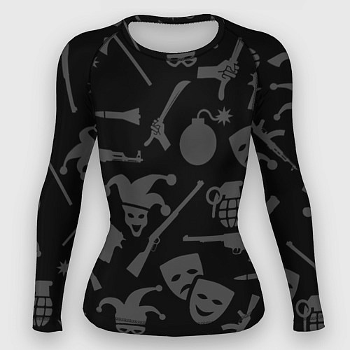 Женский рашгард Маски Джокера и оружие / 3D-принт – фото 1