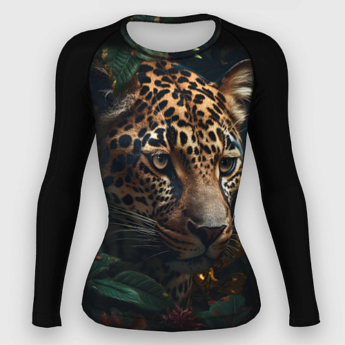 Женский рашгард Леопард фотореализм / 3D-принт – фото 1