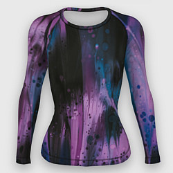 Рашгард женский Фиолетовые абстрактные тени, цвет: 3D-принт