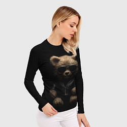 Рашгард женский Брутальный плюшевый медведь, цвет: 3D-принт — фото 2