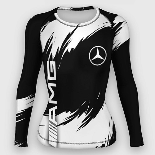 Женский рашгард Mercedes benz - white color / 3D-принт – фото 1