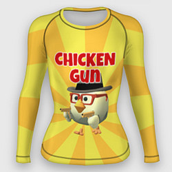 Рашгард женский Chicken Gun с пистолетами, цвет: 3D-принт