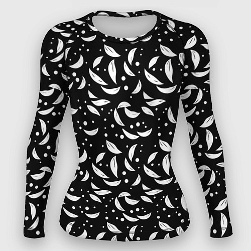 Женский рашгард Белый листопад / 3D-принт – фото 1