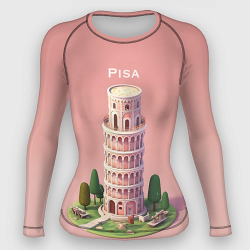 Женский рашгард Pisa Isometric / 3D-принт – фото 1