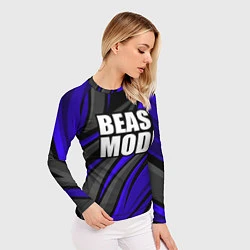 Рашгард женский Beast mode - синяя униформа, цвет: 3D-принт — фото 2