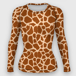 Рашгард женский Шкура Жирафа - Giraffe, цвет: 3D-принт