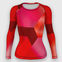 Рашгард женский Красная геометрия, цвет: 3D-принт