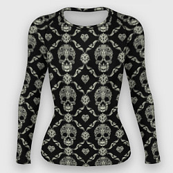 Женский рашгард Узор с черепами Pattern with skulls