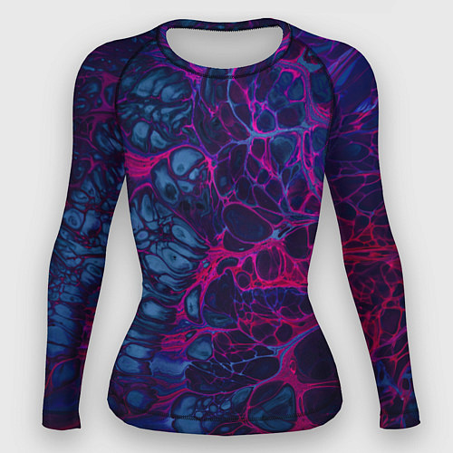 Женский рашгард Неоновая лава / 3D-принт – фото 1