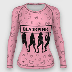 Рашгард женский Blackpink силуэт, цвет: 3D-принт