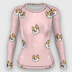 Женский рашгард Pink corgi