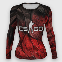 Женский рашгард CS GO dark red texture