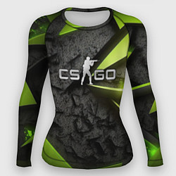 Женский рашгард CS GO green black abstract