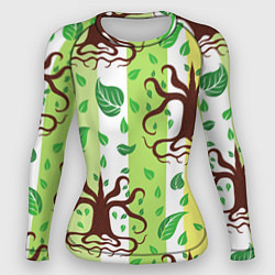 Рашгард женский Корни и деревья, цвет: 3D-принт