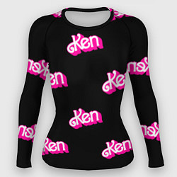 Рашгард женский Логотип Кен - патерн, цвет: 3D-принт