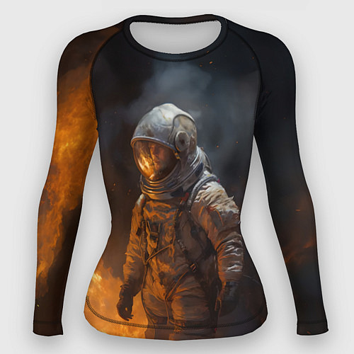 Женский рашгард Огонь в космосе / 3D-принт – фото 1
