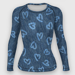 Женский рашгард Hearts on denim