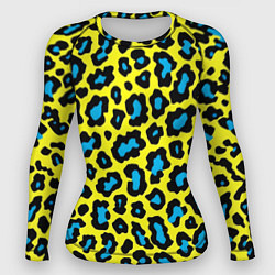 Рашгард женский Кислотный леопард паттерн, цвет: 3D-принт