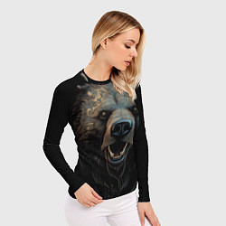 Рашгард женский Мощный медведь, цвет: 3D-принт — фото 2