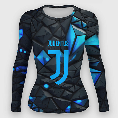 Женский рашгард Blue logo Juventus / 3D-принт – фото 1