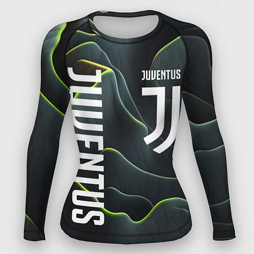 Женский рашгард Juventus dark green logo / 3D-принт – фото 1