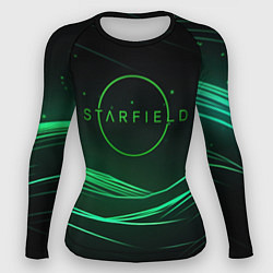 Женский рашгард Starfield green logo