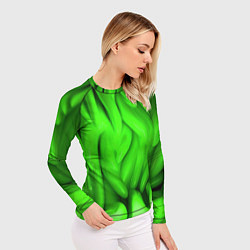 Рашгард женский Зеленая абстрактная текстура, цвет: 3D-принт — фото 2