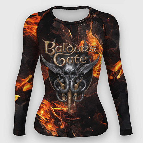 Женский рашгард Baldurs Gate 3 fire logo / 3D-принт – фото 1