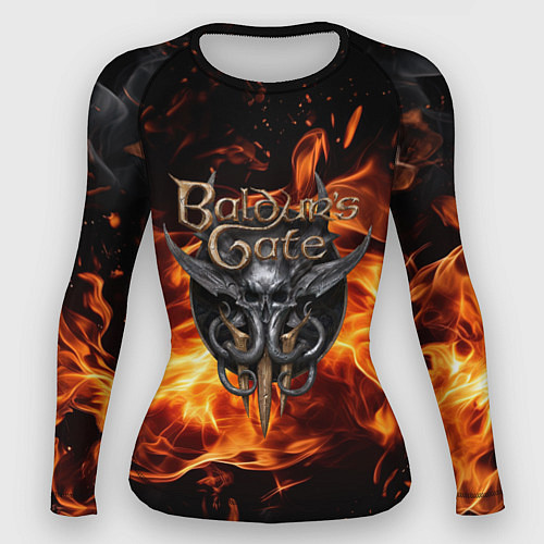 Женский рашгард Baldurs Gate 3 fire logo / 3D-принт – фото 1