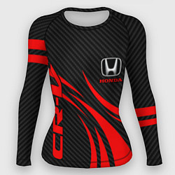 Рашгард женский Honda CR-V - красный и карбон, цвет: 3D-принт