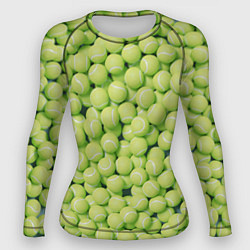 Рашгард женский Узор из теннисных мячей, цвет: 3D-принт