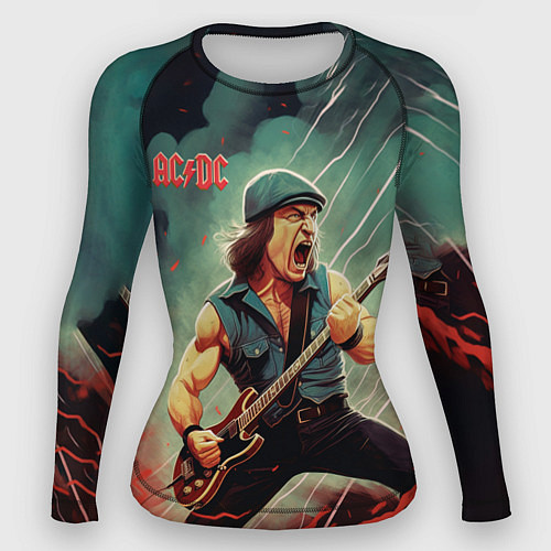 Женский рашгард AC DC rock / 3D-принт – фото 1