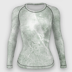 Рашгард женский Зелёный мрамор, цвет: 3D-принт