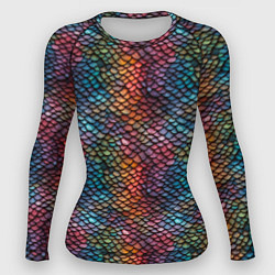 Женский рашгард Разноцветная чешуя дракона
