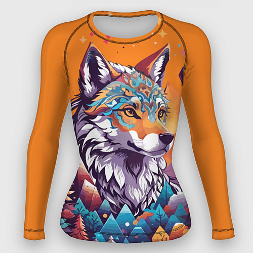 Женский рашгард Рыжая лисичка - тотемное животное / 3D-принт – фото 1