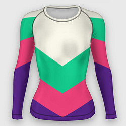 Рашгард женский Ломаные полосы в стиле СССР, цвет: 3D-принт