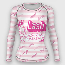 Рашгард женский Lash queen - pink Barbie pattern, цвет: 3D-принт