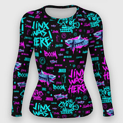 Рашгард женский Jinx Arcane pattern neon, цвет: 3D-принт