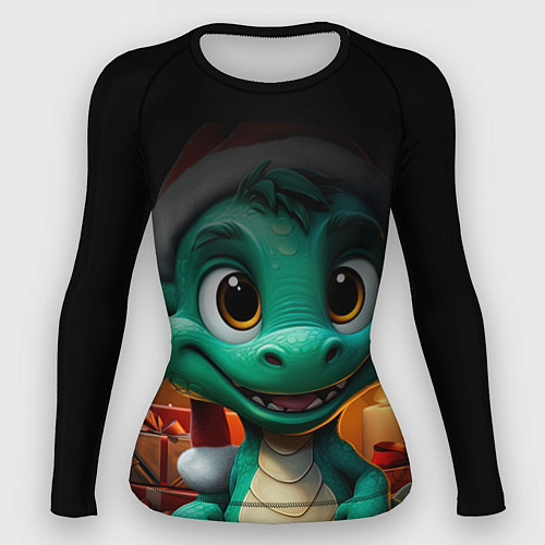 Женский рашгард Зеленый дракон 2024 / 3D-принт – фото 1