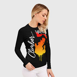 Рашгард женский Альпинист рискует, цвет: 3D-принт — фото 2