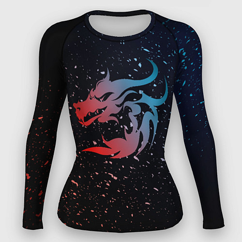 Женский рашгард Дракон млечный путь / 3D-принт – фото 1