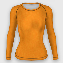 Рашгард женский Жёлто-оранжевый текстура однотонный, цвет: 3D-принт