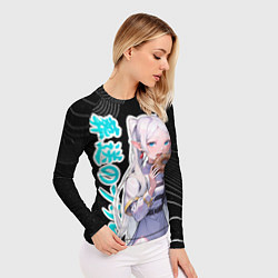 Рашгард женский Фрирен кушает пончик, цвет: 3D-принт — фото 2