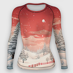 Женский рашгард Завораживающий зимний пейзаж