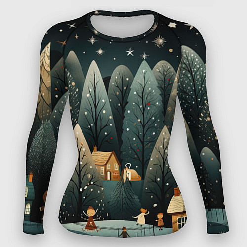 Женский рашгард Зимняя страна чудес / 3D-принт – фото 1