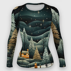 Женский рашгард Зима в городе ожидание праздника