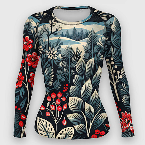 Женский рашгард Хрустальные рисунки / 3D-принт – фото 1