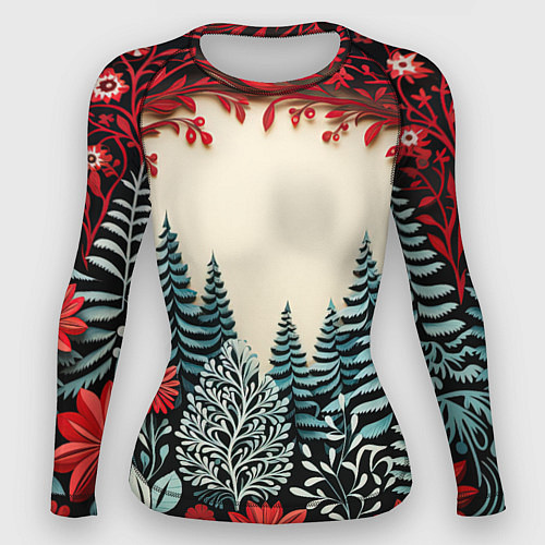 Женский рашгард Зимнее кружево / 3D-принт – фото 1